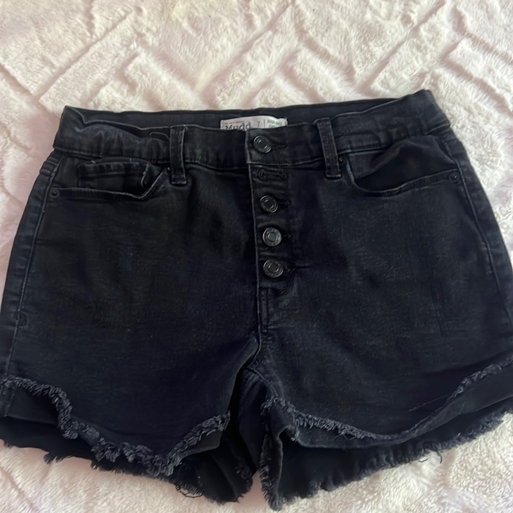 Black Jean Shorts